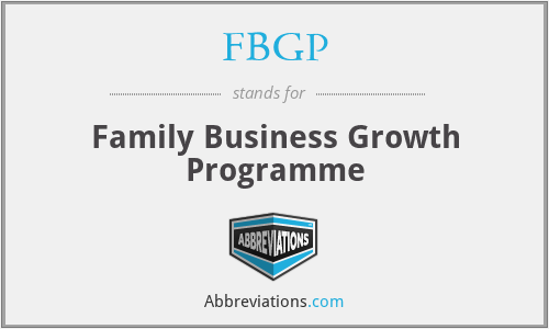 What is the abbreviation for family business growth programme?
